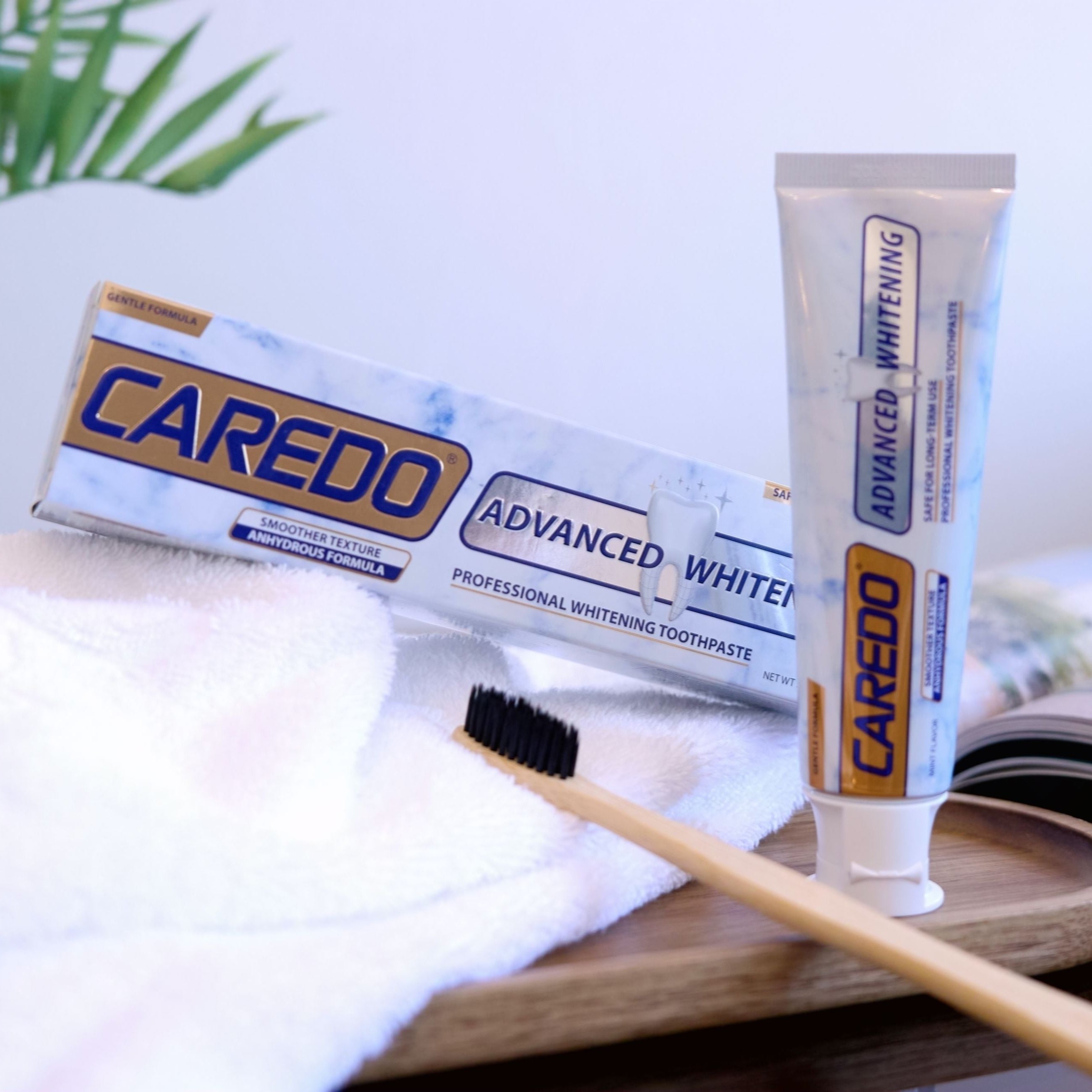 Triple Whitening Toothpaste for Sensitive Teeth, Gentle Fluoride-Free Nano-Hydroxyapatite & Advanced Enzyme, Deep Clean Stain Removal, Lasting Brightness Remineralizing Toothpaste, Minty 3.52OZ