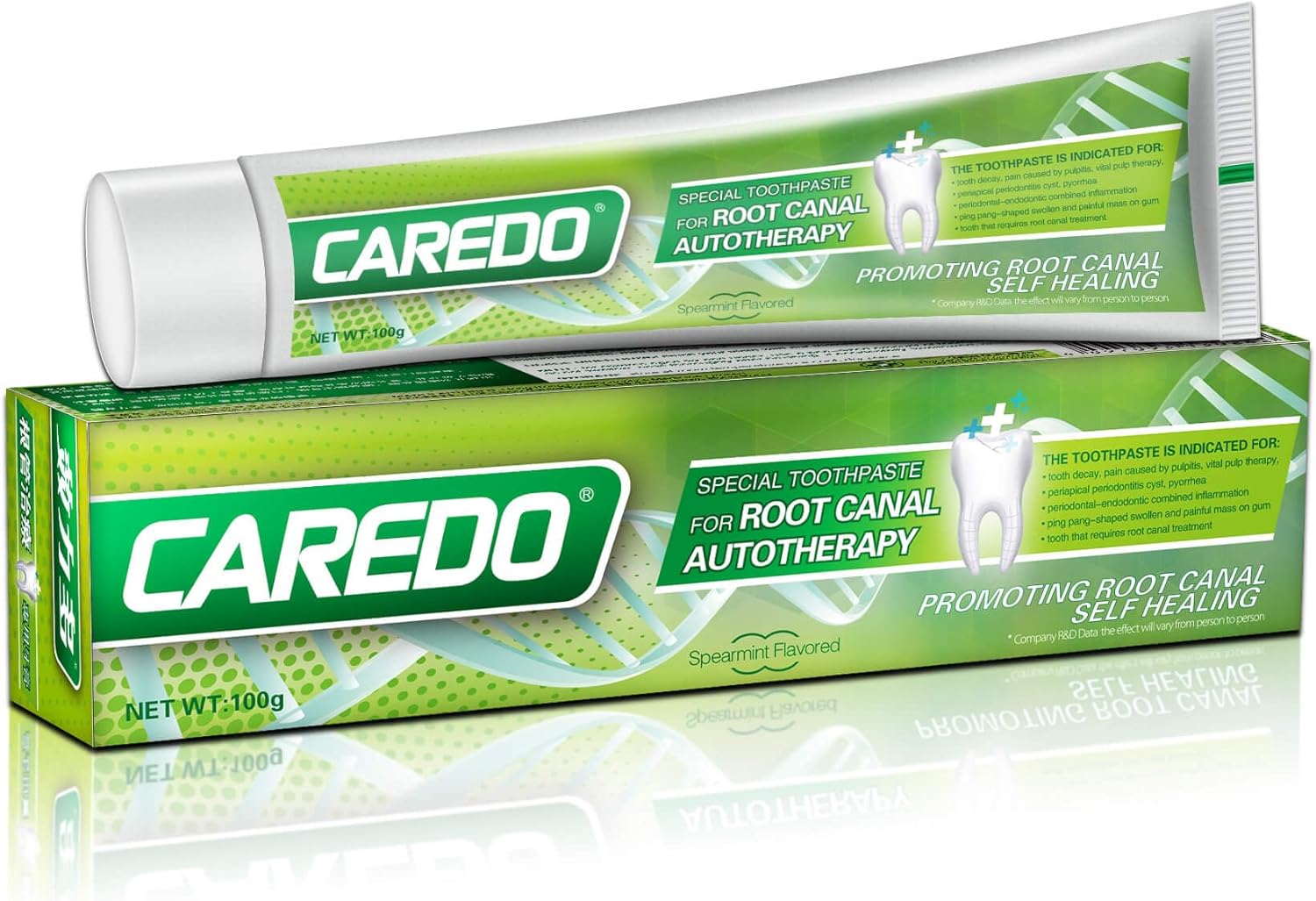 CAREDO Toothpaste Gum Repair for Avoid Root Canal Therapy, Gingivitis Treatment for Pulpitis Discomforts and Tooth Repair, Remineralizing Hydroxyapatite Toothpaste for Root Canal Discomforts, Mint 3.52 OZ