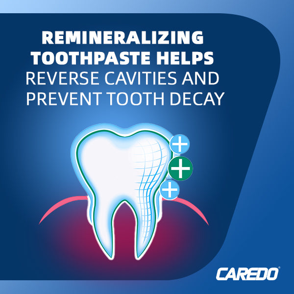 CAREDO Fluoride-Free Hydroxyapatite Toothpaste for Cavity Repair | Natural Enamel Remineralizing Toothpaste for Adults – Reverse Cavities at Home (3.52oz)