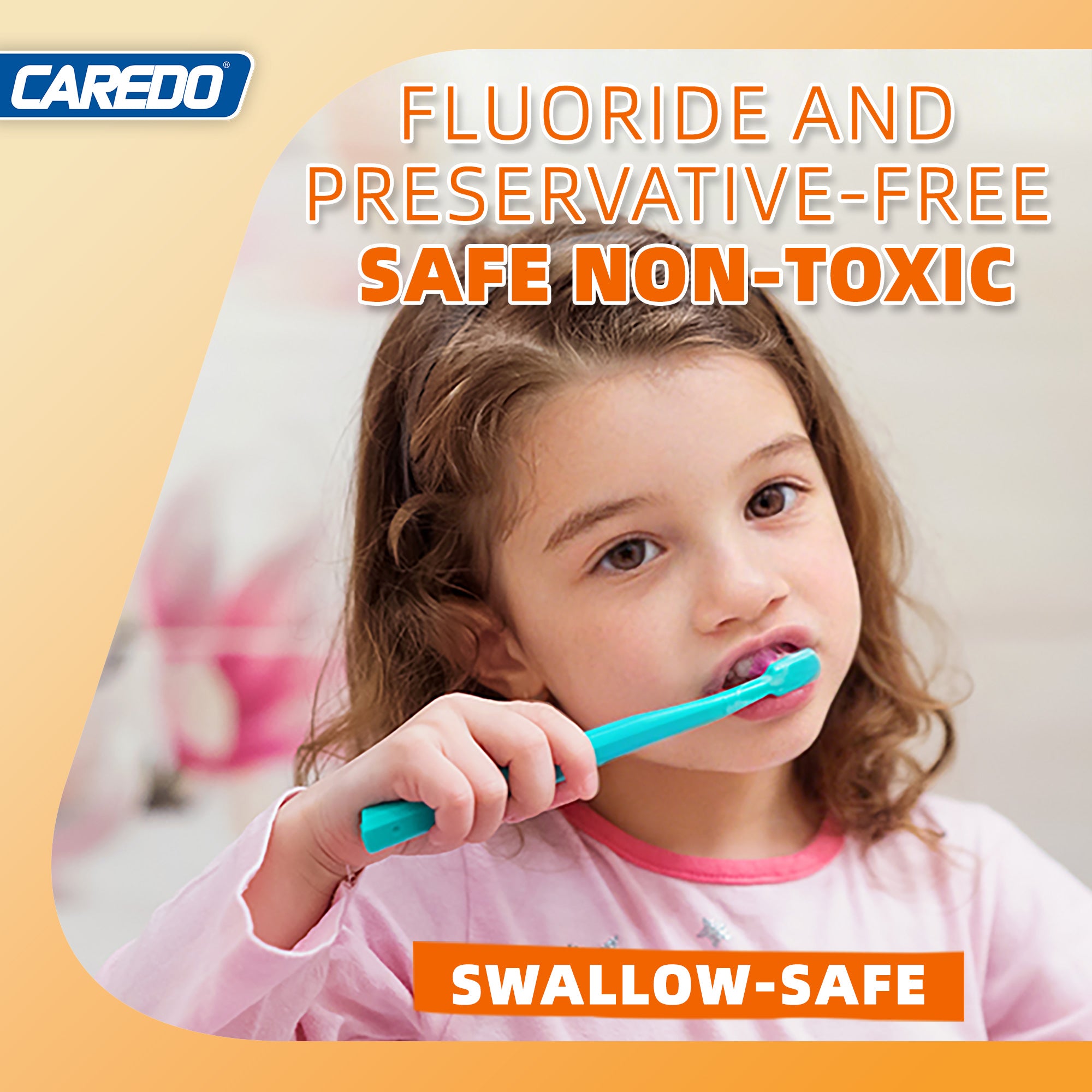 CAREDO Fluoride-Free Kids Toothpaste with Hydroxyapatite