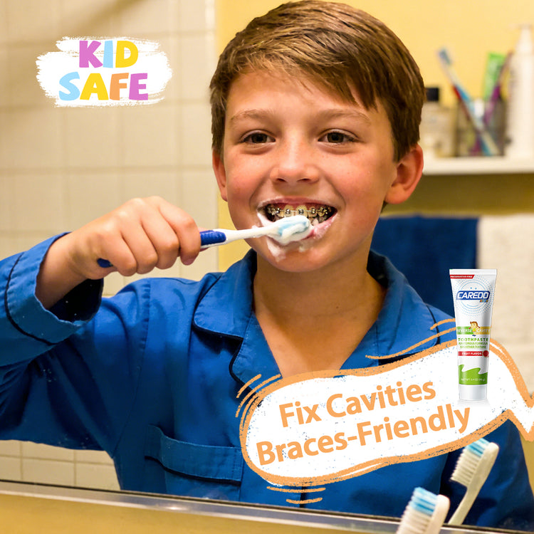 CAREDO Fluoride-Free Kids Toothpaste with Hydroxyapatite