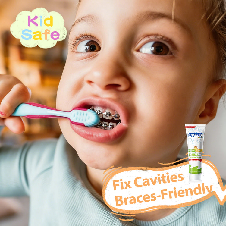CAREDO Fluoride-Free Kids Toothpaste with Hydroxyapatite