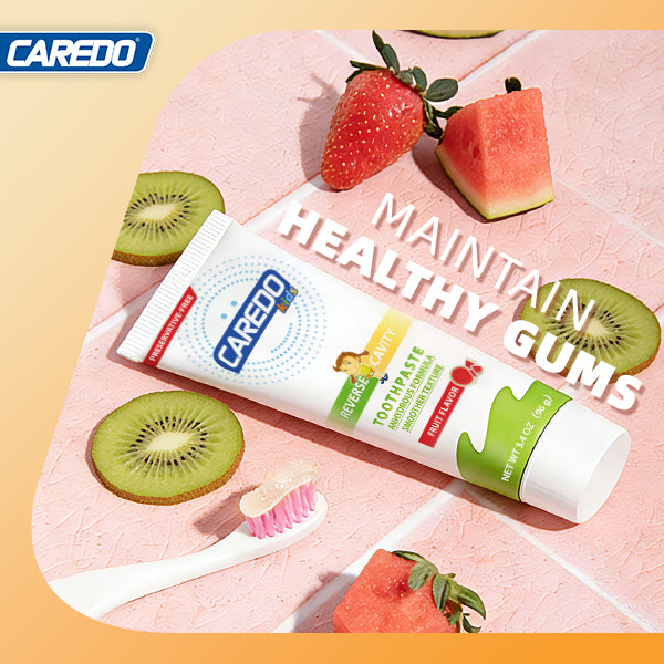 CAREDO Fluoride-Free Kids Toothpaste with Hydroxyapatite | Safe Toddler & Baby Toothpaste for Enamel Repair and Cavity Prevention (1.76oz)