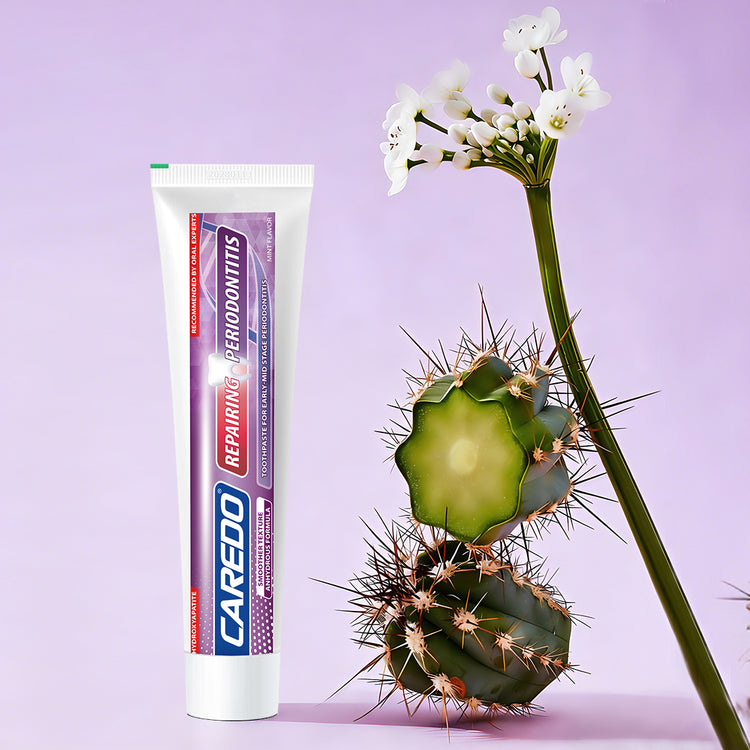 CAREDO Fluoride-Free Gum Repair Toothpaste for Receding Gums | CAREDO Natural Toothpaste for Gum Disease, Gingivitis & Periodontitis Treatment (3.52oz)
