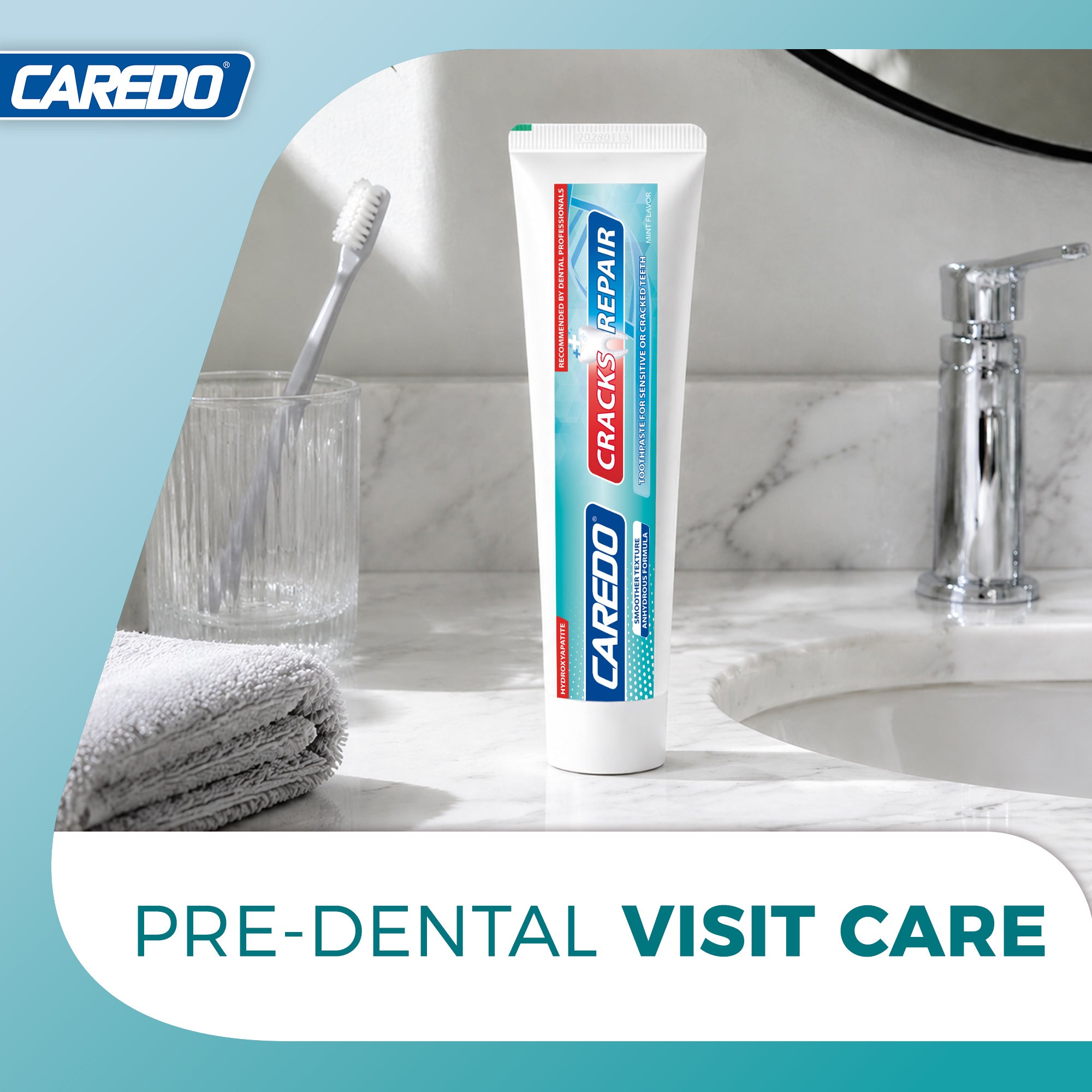 CAREDO Sensitive Toothpaste for Cracked Enamel
