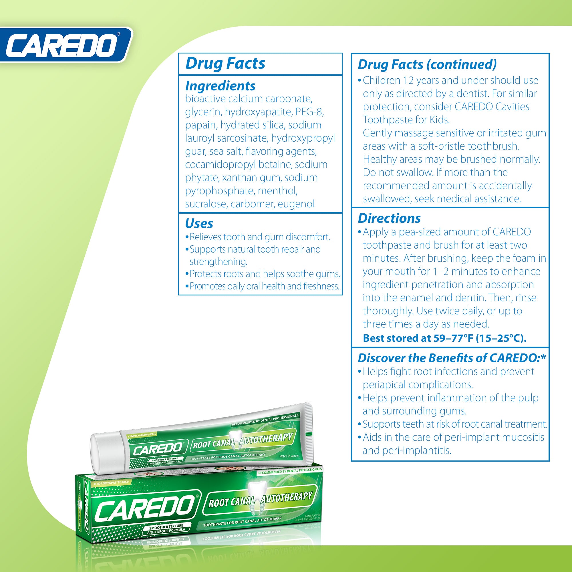 CAREDO Advanced Tooth Root Repair Toothpaste