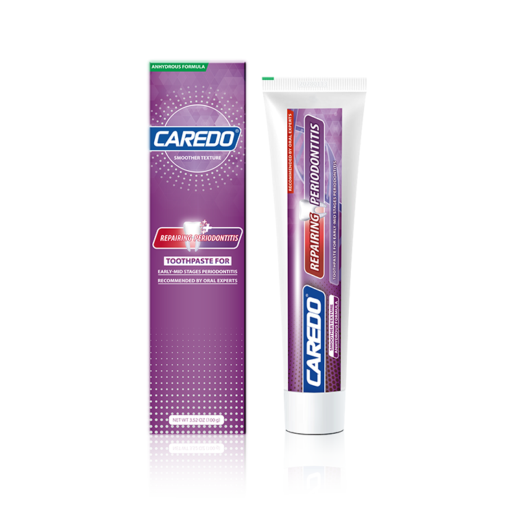 CAREDO Fluoride-Free Gum Repair Toothpaste for Receding Gums | CAREDO Natural Toothpaste for Gum Disease, Gingivitis & Periodontitis Treatment (3.52oz)